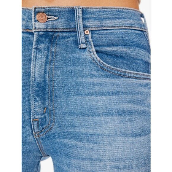 💕MOTHER💕 The Insider Crop Step Fray Jeans ~ Out Of The Blue 29 NWOT - Picture 4 of 16